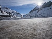 Dawn Road Across Mountain Landscape in Germany
