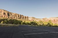 Dawn Road Mountain Landscape Parking Lot