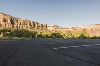 Dawn Road Mountain Landscape Parking Lot 002