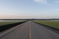 Dawn Road in Rural Canada