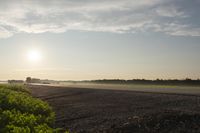 Dawn Road in Rural Landscape of Canada