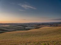 Dawn over the Rustic Road in Tuscany, Italy