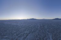 Dawn over the Salt Lake in Utah, USA