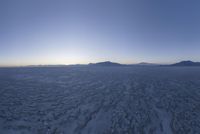Dawn over the Salt Lake in Utah, USA