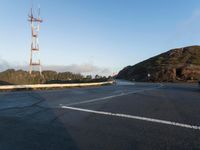 Dawn in San Francisco: Suburban Road with Clear Sky