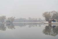 Dawn Scene in Beijing, China: Fog Lake 001