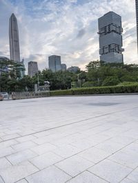 Dawn skyline in Shenzhen, China