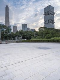 Dawn skyline in Shenzhen, China