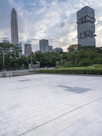 Dawn skyline in Shenzhen, China