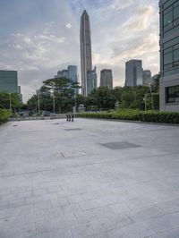 Dawn skyline in Shenzhen, China