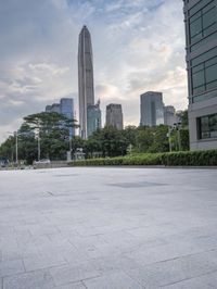 Dawn skyline in Shenzhen, China