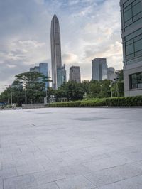 Dawn skyline in Shenzhen, China