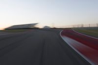 Dawn Over a Straight Road in the Landscape