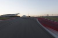 Dawn Over a Straight Road in the Landscape