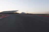 Dawn Over a Straight Road in the Landscape