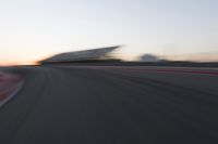 Dawn Over a Straight Road in the Landscape