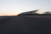 Dawn Over a Straight Road in the Landscape