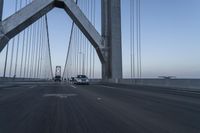 Dawn Suspension Bridge with Clear Sky