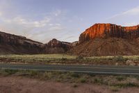 Dawn on the Utah Highway