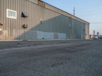 Dawn in Utah: Warehouse Under a Clear Sky