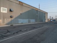 Dawn in Utah: Warehouse Under a Clear Sky