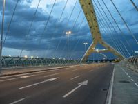 A Dawn View: Road and Bridge in Zaragoza