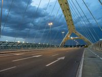 A Dawn View: Road and Bridge in Zaragoza
