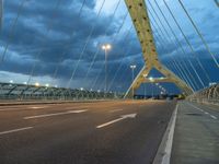 A Dawn View: Road and Bridge in Zaragoza