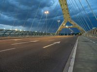 A Dawn View: Road and Bridge in Zaragoza