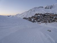 Dawn View of Snow-Covered Mountain Range in the French Alps (001)