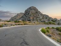 Dawn on a Winding Road in Majorca, Balearic Islands