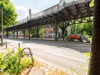 Daytime in Berlin: City Road and Bridge