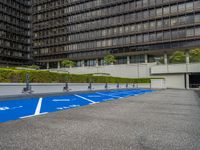 Daytime City Life with Electric Charging Stations in Hamburg