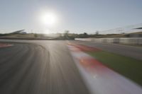 Daytime Highway with a Clear Sky and Visible Sun