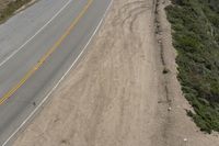 Daytime Highway Road: Asphalt and Sand