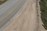 Daytime Highway Road: Asphalt and Sand