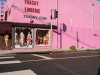 Daytime in LA: Multicolored Storefronts Under Clear Skies
