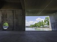 Daytime Landscape in Zaragoza: A Concrete Structure