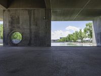 Daytime Landscape in Zaragoza: A Concrete Structure