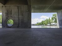 Daytime Landscape in Zaragoza: A Concrete Structure