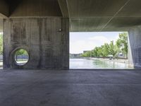 Daytime Landscape in Zaragoza: A Concrete Structure