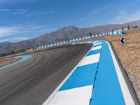 Daytime at a Race Track in the USA with Fluffy Clouds