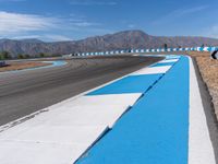 Daytime at a Race Track in the USA with Fluffy Clouds