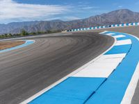 Daytime at a Race Track in the USA with Fluffy Clouds