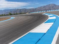 Daytime at a Race Track in the USA with Fluffy Clouds