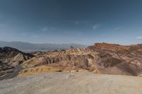 a view of the death valley from a top of the mountain in death valley national park, death valley