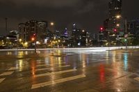 Denver, Colorado Cityscape: Reflections in the Night