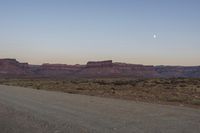 Desert Dawn: A Clear Sky Over the Landscape