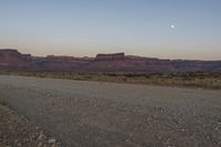 Desert Dawn: A Clear Sky Over the Landscape