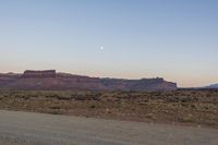 Desert Dawn: A Clear Sky Over the Landscape